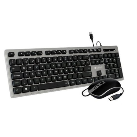 SUBBLIM COMBO INALAMBRICO ERGO TECLADO Y RATÓN GRIS / NEGRO